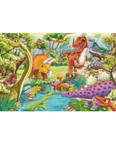 Puzzle Schmidt 3 x 24 piese - Distracție cu dinozauri - 4